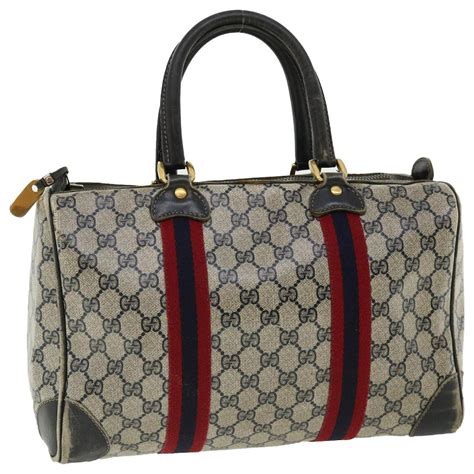 Models GUCCI Boston Bag Handbag Sherry Line GG Travel 